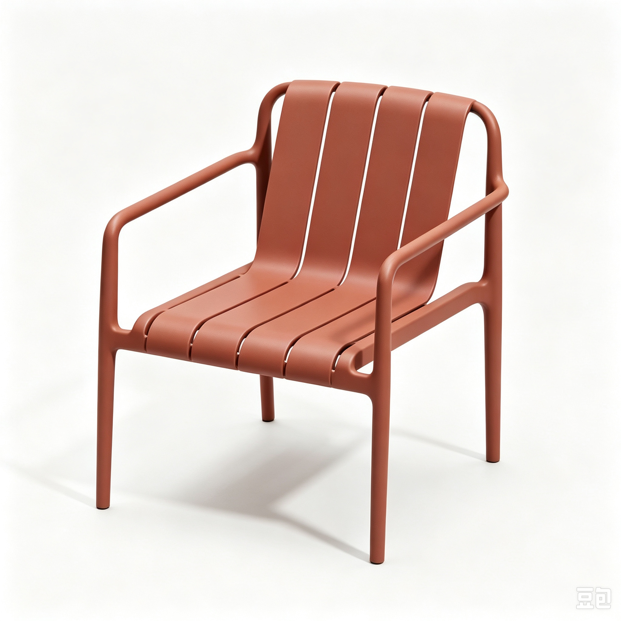 PP Outdoor Armchair – Slatted Plastic Patio Chair for Garden & Commercial Use