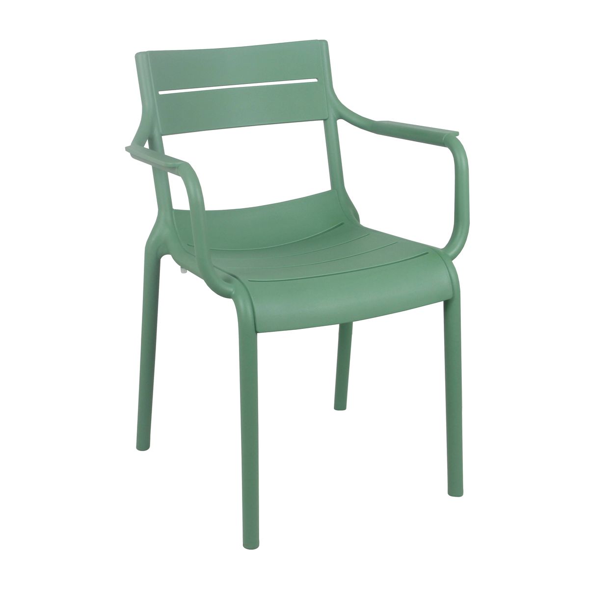 Stackable Green Plastic Armchair – Durable, Ergonomic & Space-Saving Seating for Indoor/Outdoor Use