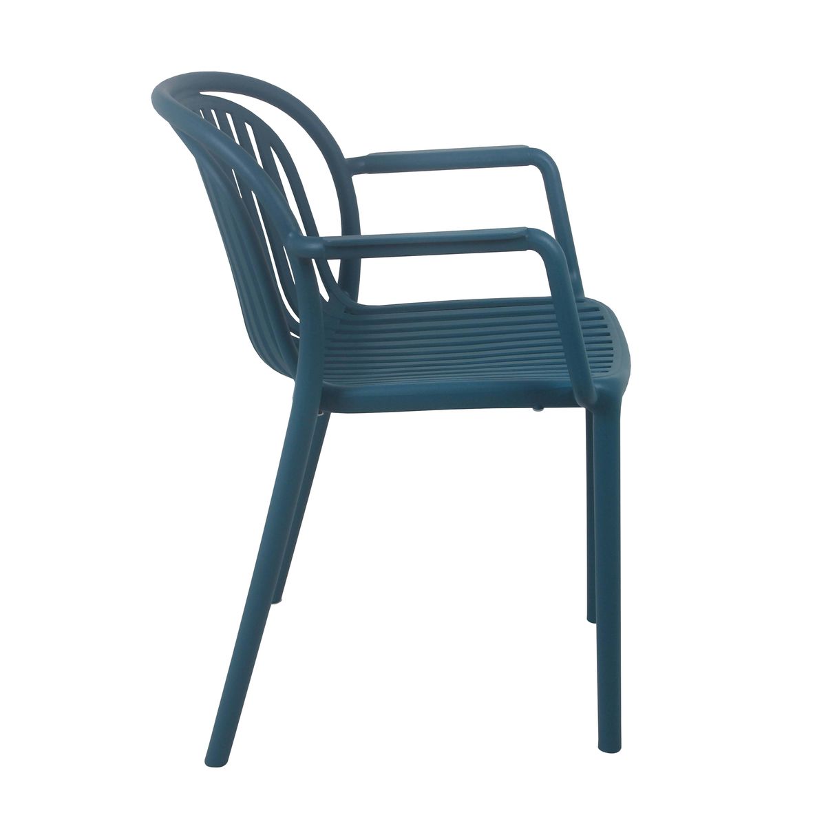 Navy Blue Plastic Outdoor Armchair-PP Chair