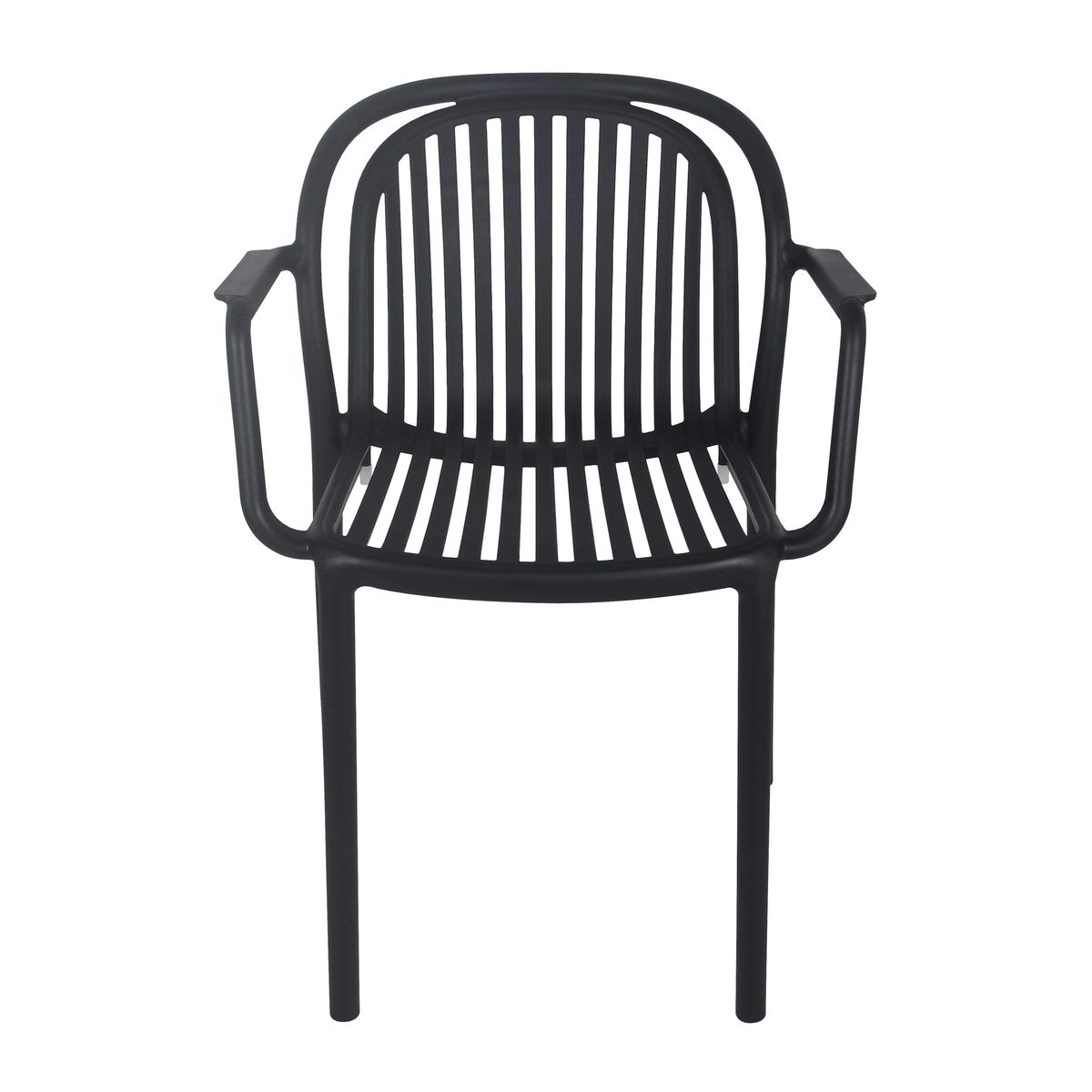 Black Plastic Outdoor Armchair-PP Chair