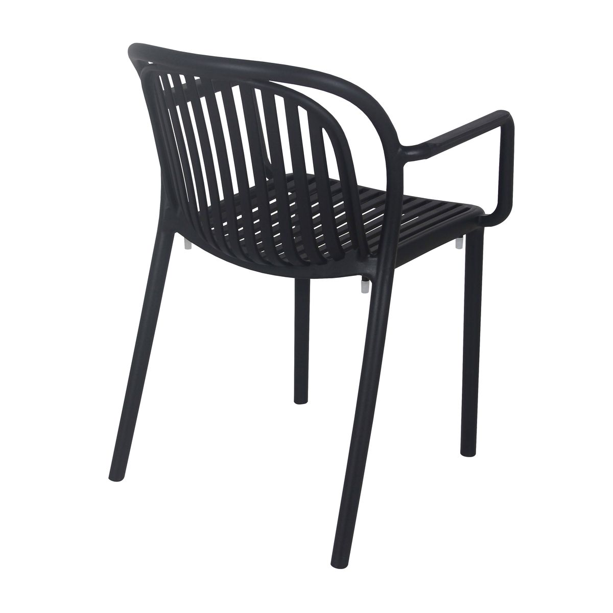 Black Plastic Outdoor Armchair-PP Chair