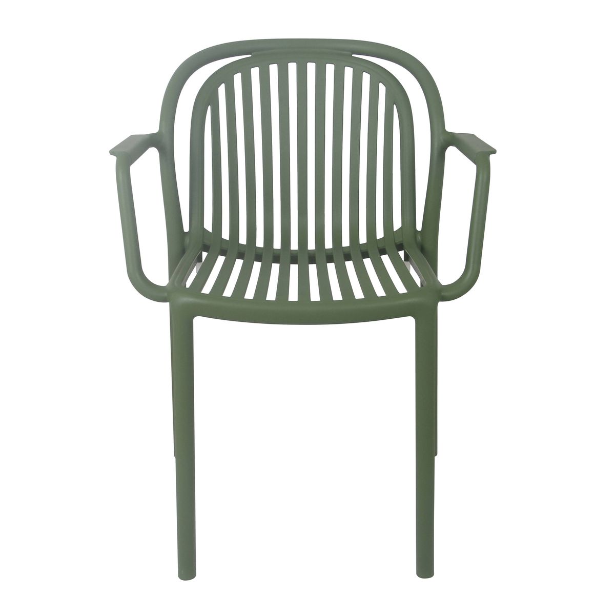 Green Plastic Outdoor Armchair-PP Chair
