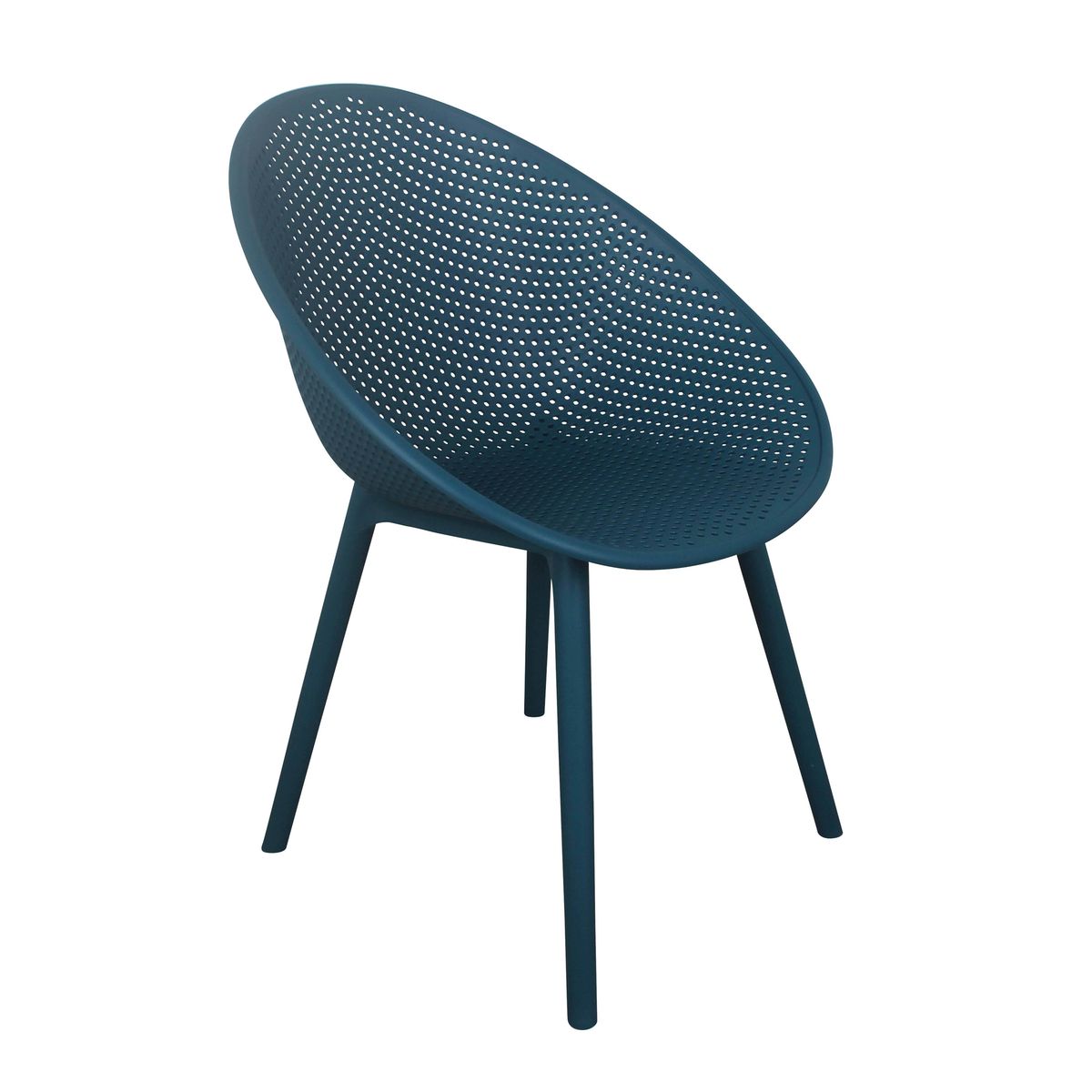 Navy Blue Polypropylene Relax Armchair-PP Chair
