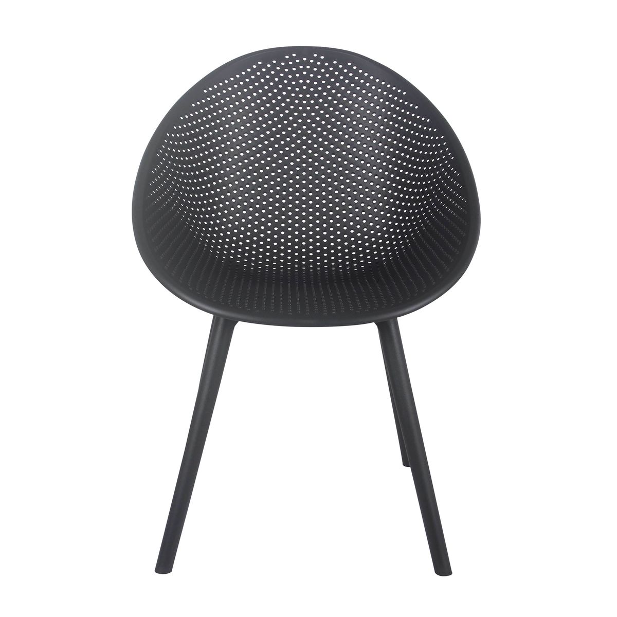 Dark Grey Polypropylene Relax Armchair-PP Chair