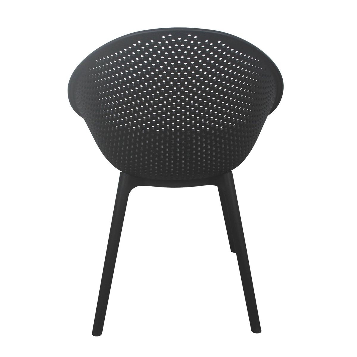 Dark Grey Polypropylene Relax Armchair-PP Chair