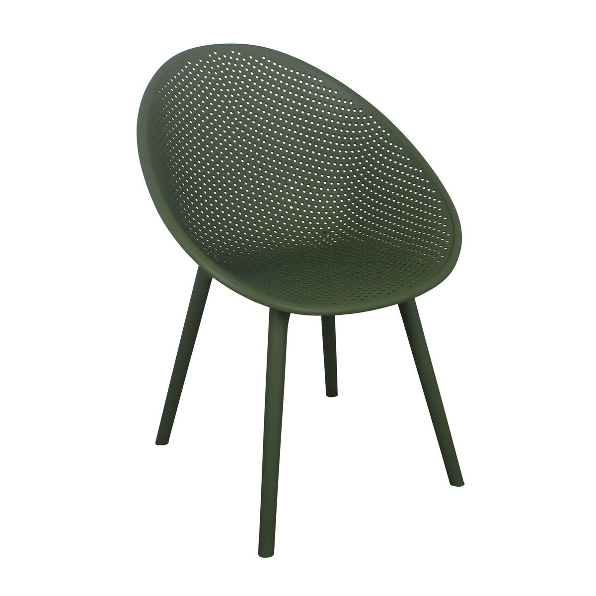 Deep Green Polypropylene Relax Armchair-PP Chair