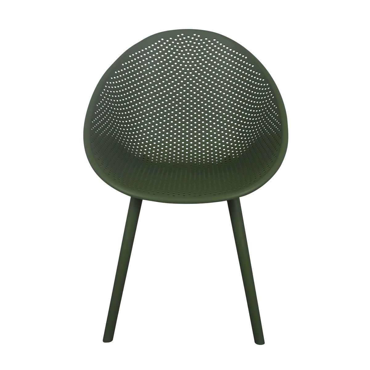 Deep Green Polypropylene Relax Armchair-PP Chair