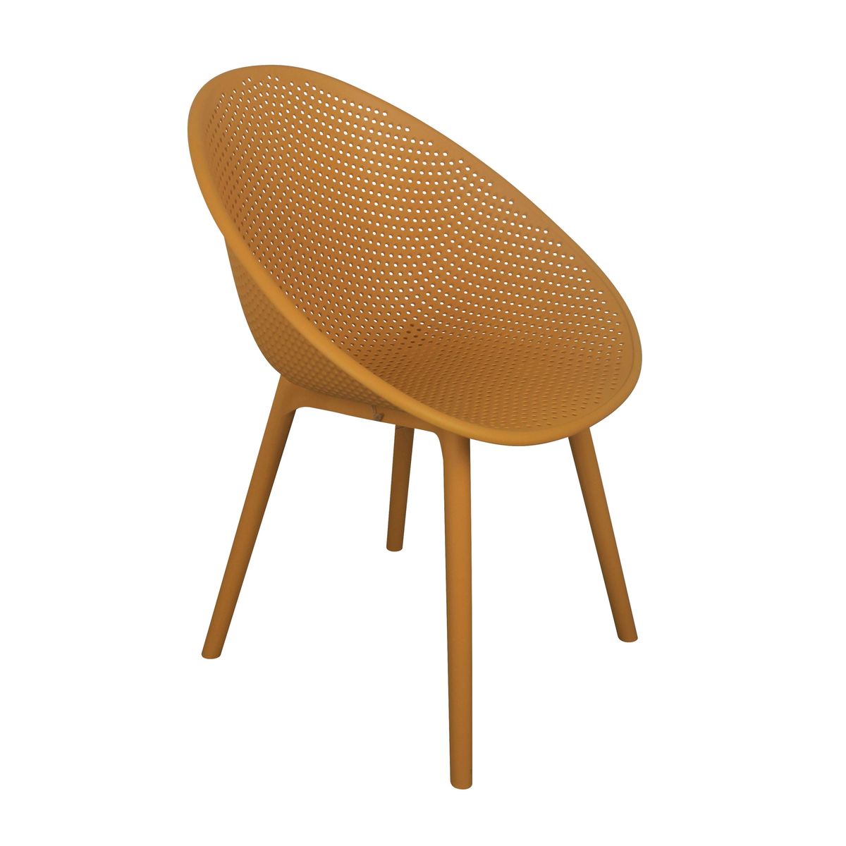 Mustard Polypropylene Relax Armchair-PP Chair