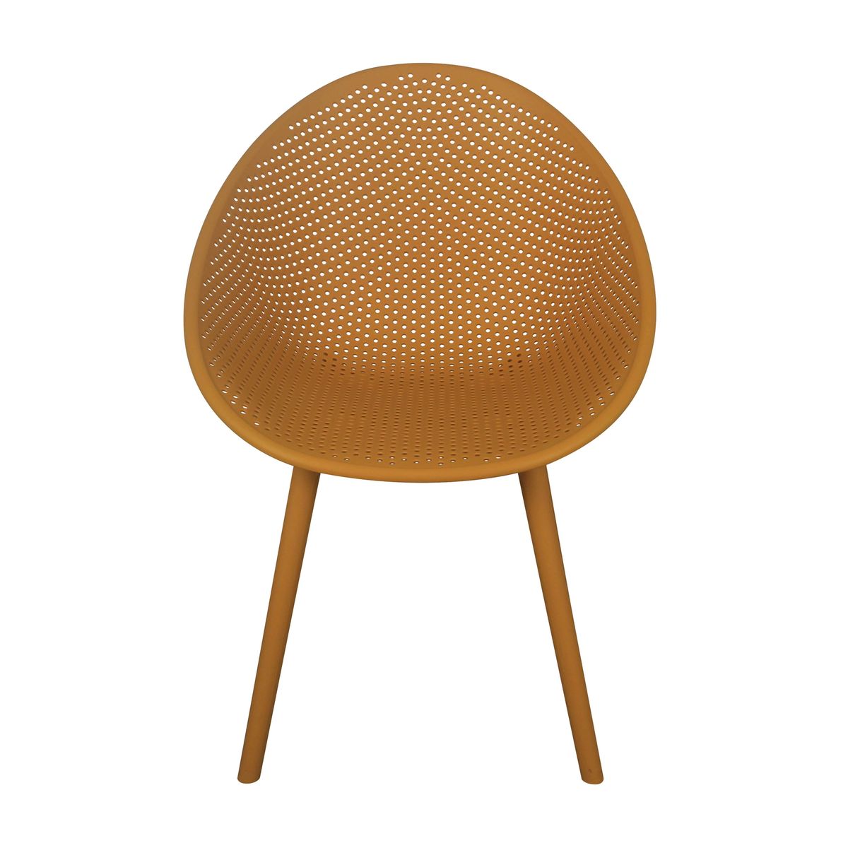 Mustard Polypropylene Relax Armchair-PP Chair