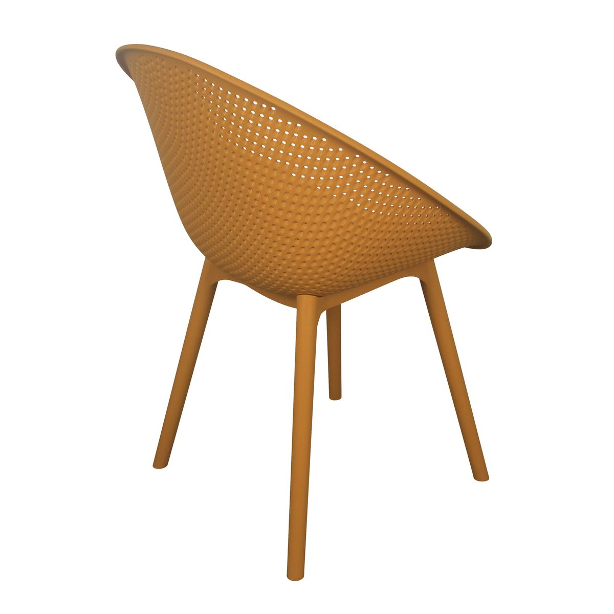 Mustard Polypropylene Relax Armchair-PP Chair