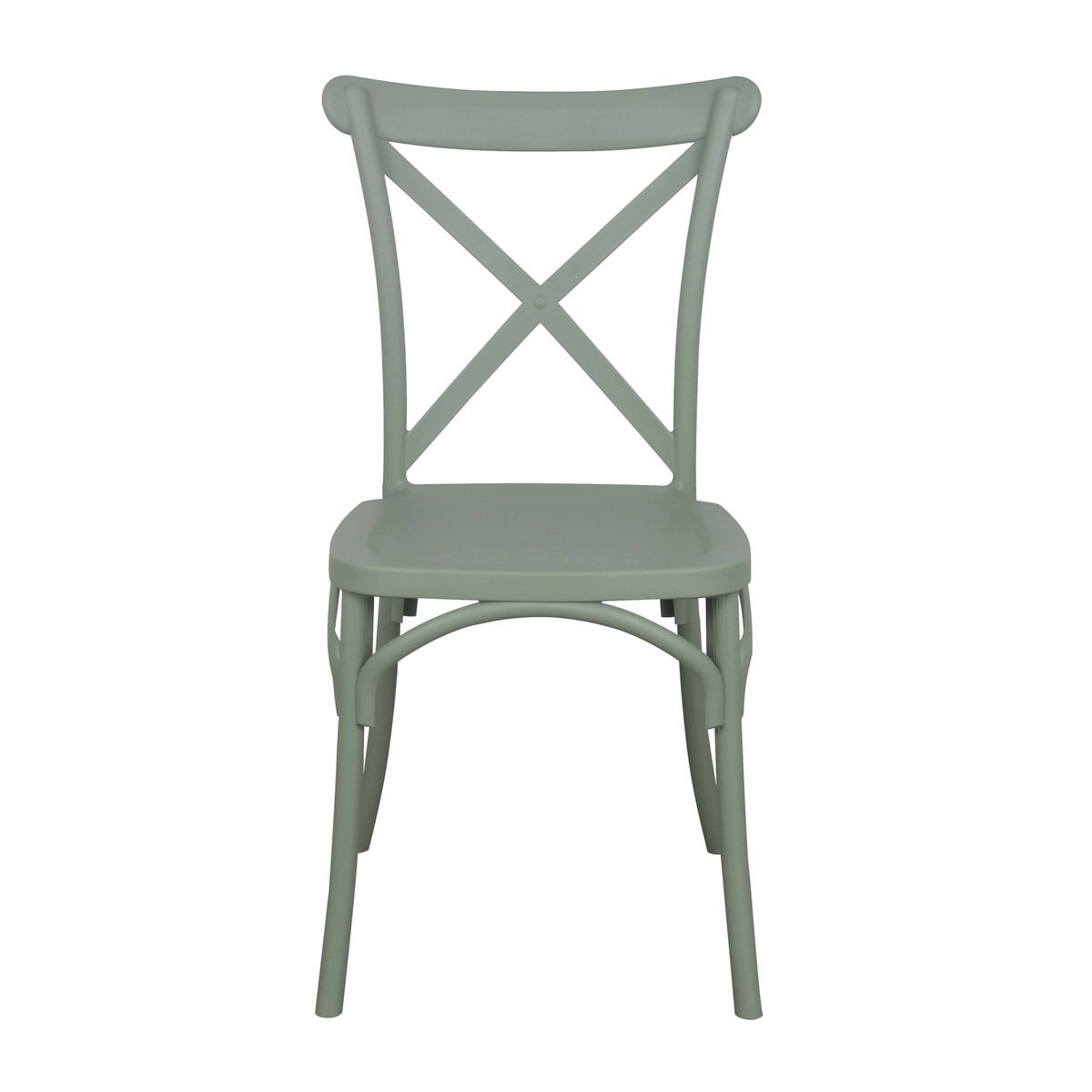 Polypropylene Cafe Chair In Dark Green-PP Chair