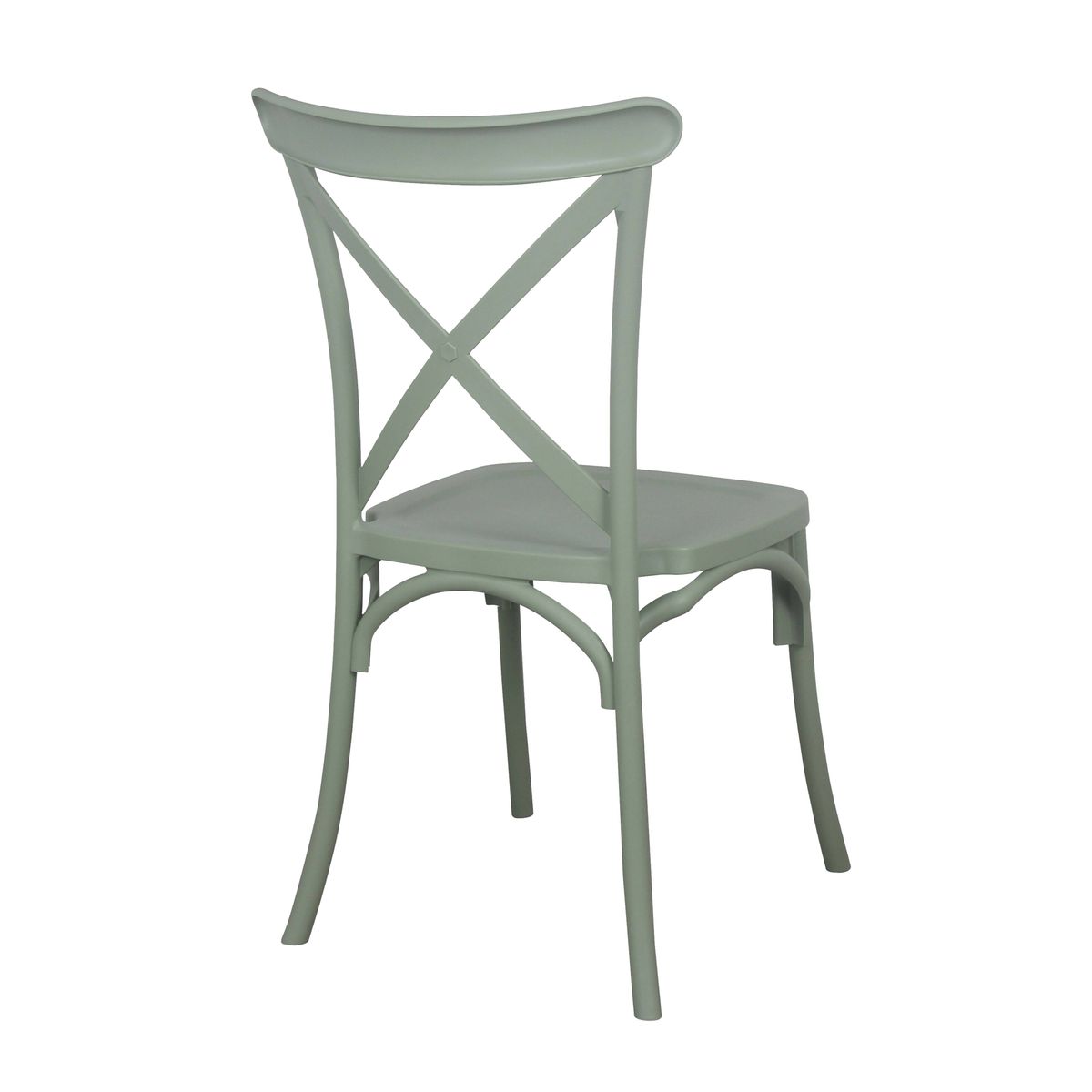 Polypropylene Cafe Chair In Dark Green-PP Chair