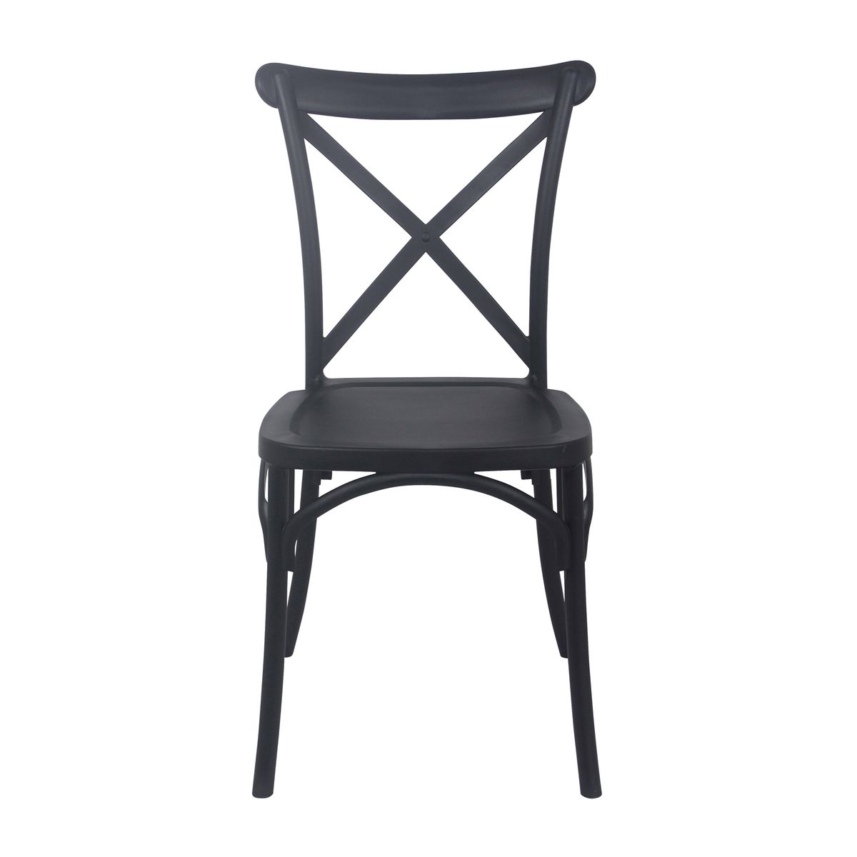 Polypropylene Cafe Chair In Black-PP Chair