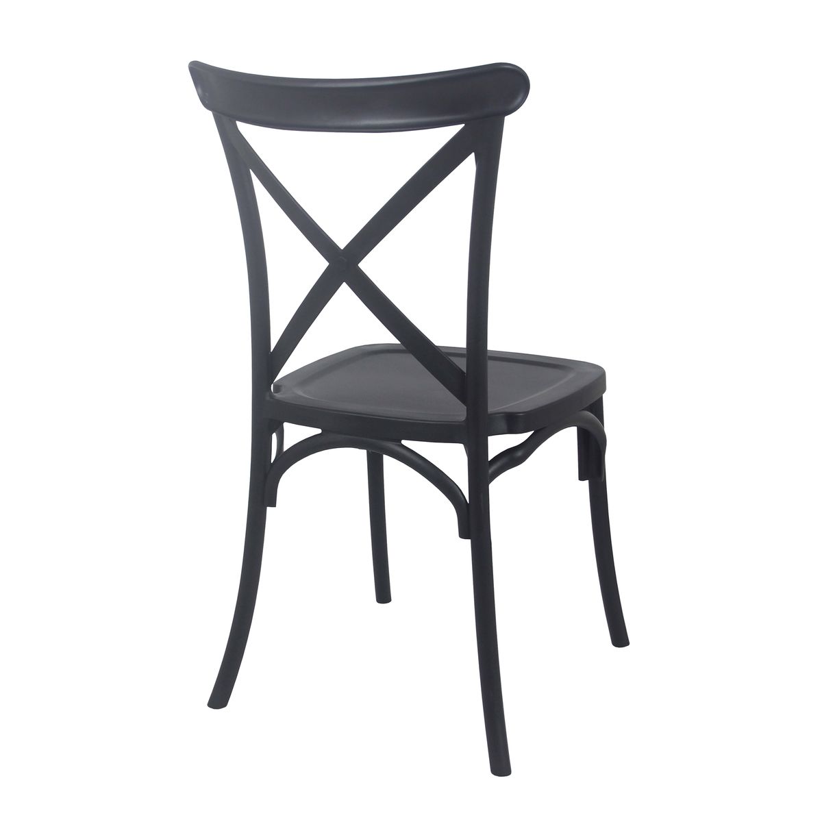 Polypropylene Cafe Chair In Black-PP Chair