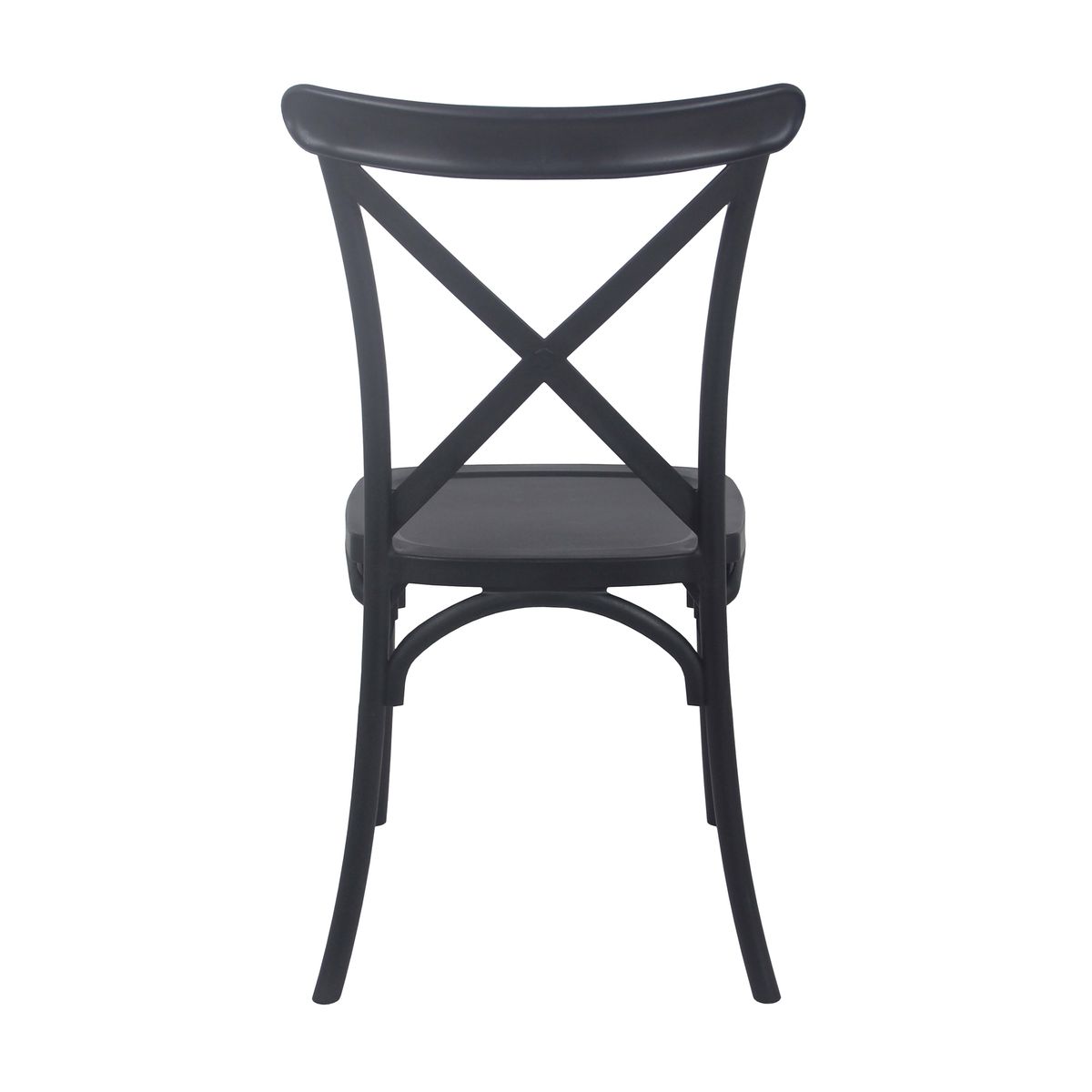 Polypropylene Cafe Chair In Black-PP Chair