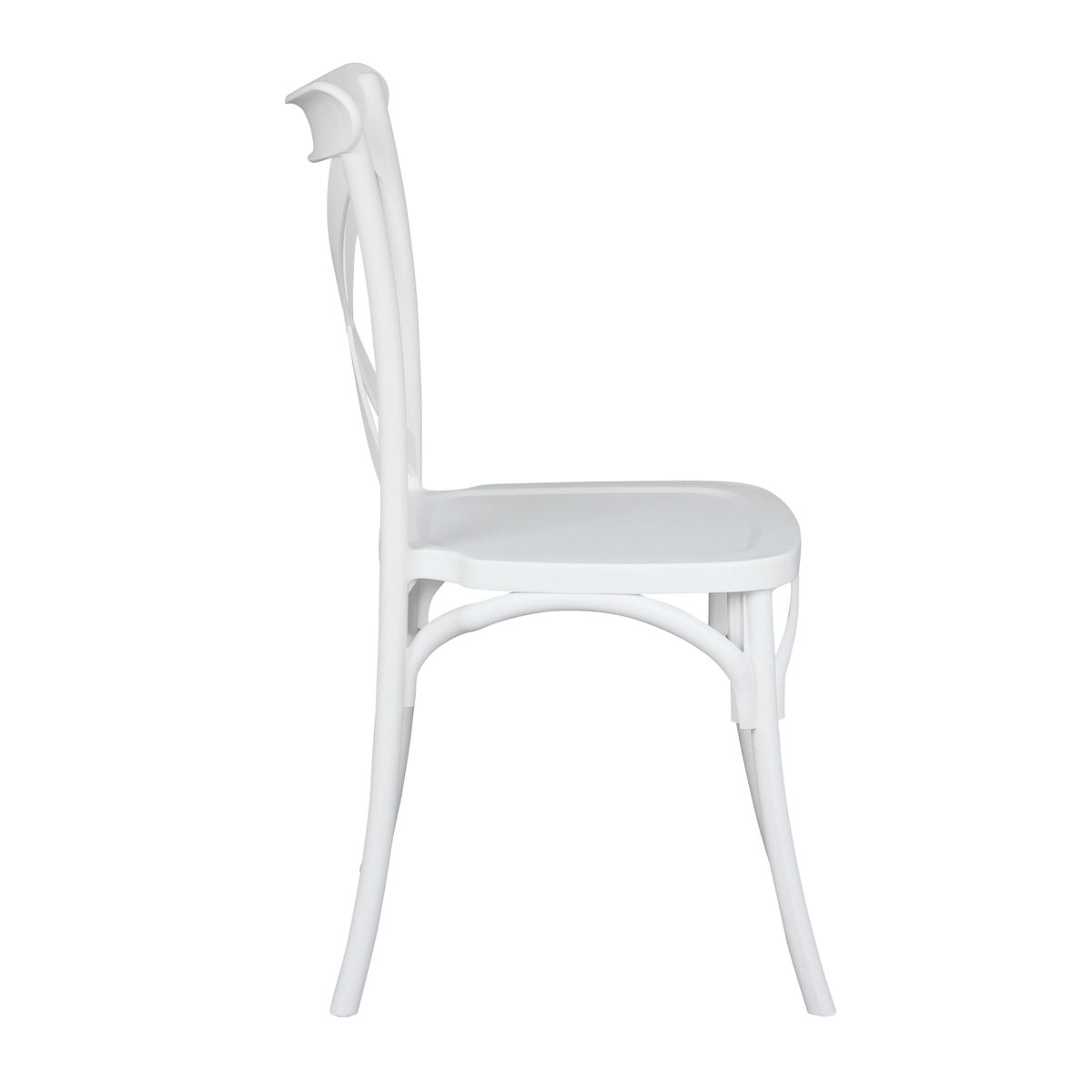 Polypropylene Cafe Chair In White-PP Chair