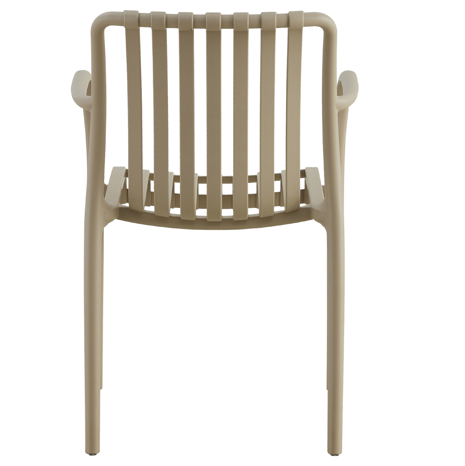 Plastic Garden ArmChair Taupe-PP Chair