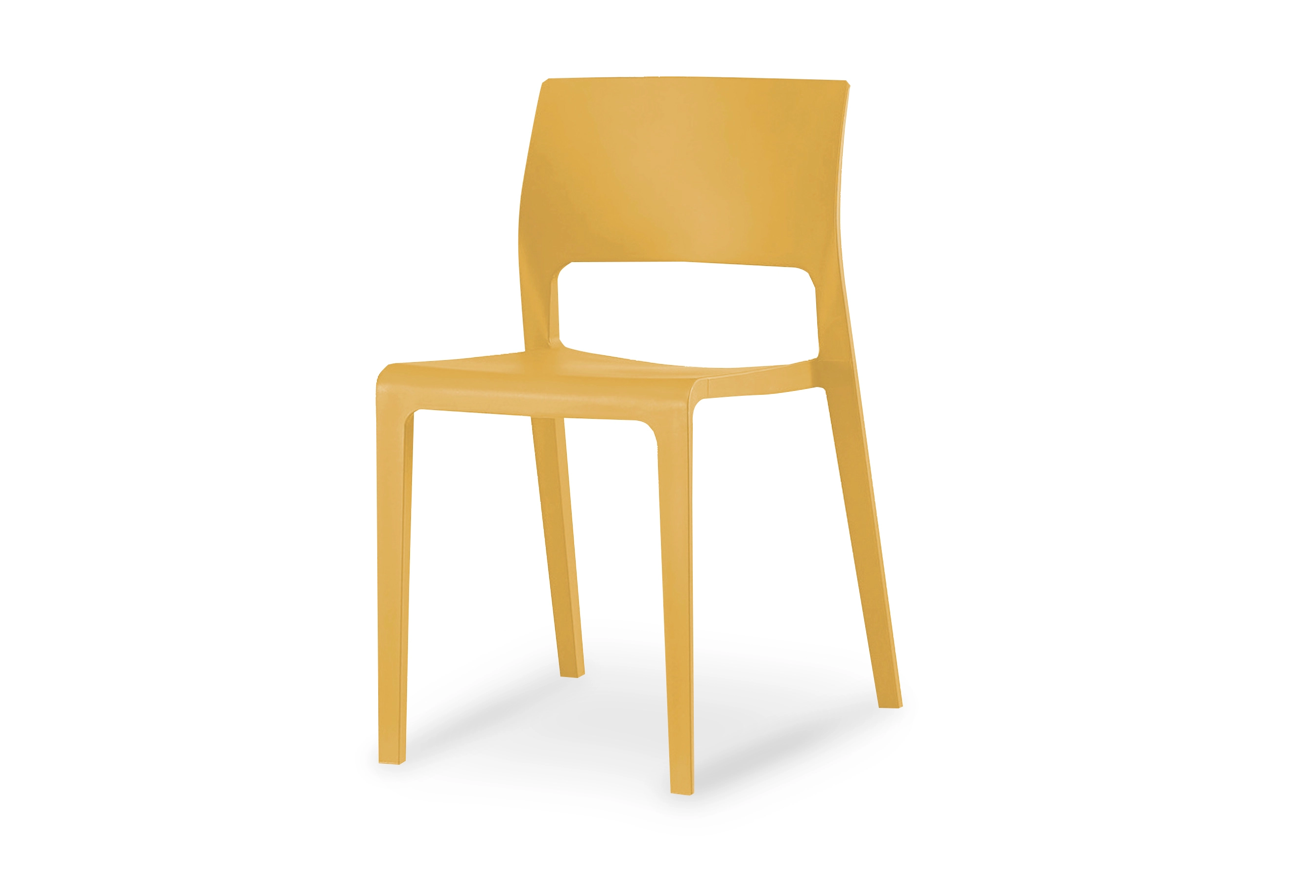 One-Piece Molded Hollow Cutout PP Armless Dining Chair Stackable Solid Plastic Side Chair for Restaurant Hotel Office Wholesale