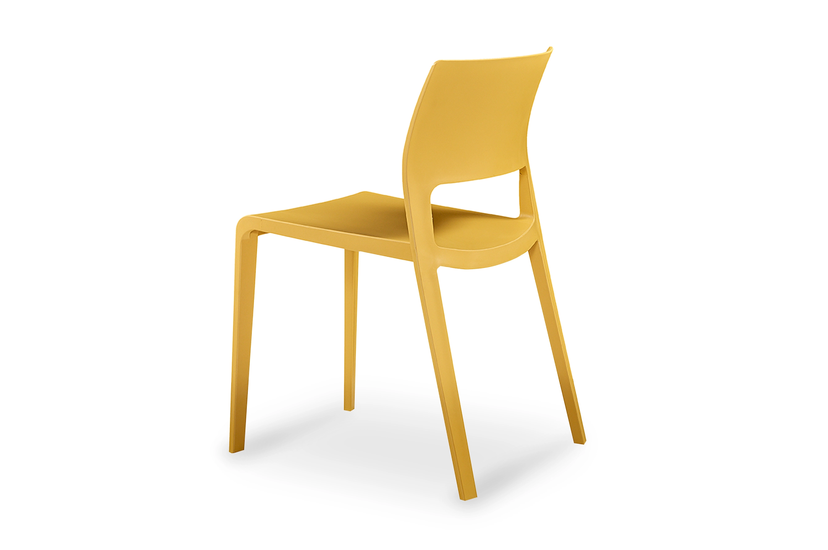 One-Piece Molded Hollow Cutout PP Armless Dining Chair Stackable Solid Plastic Side Chair for Restaurant Hotel Office Wholesale