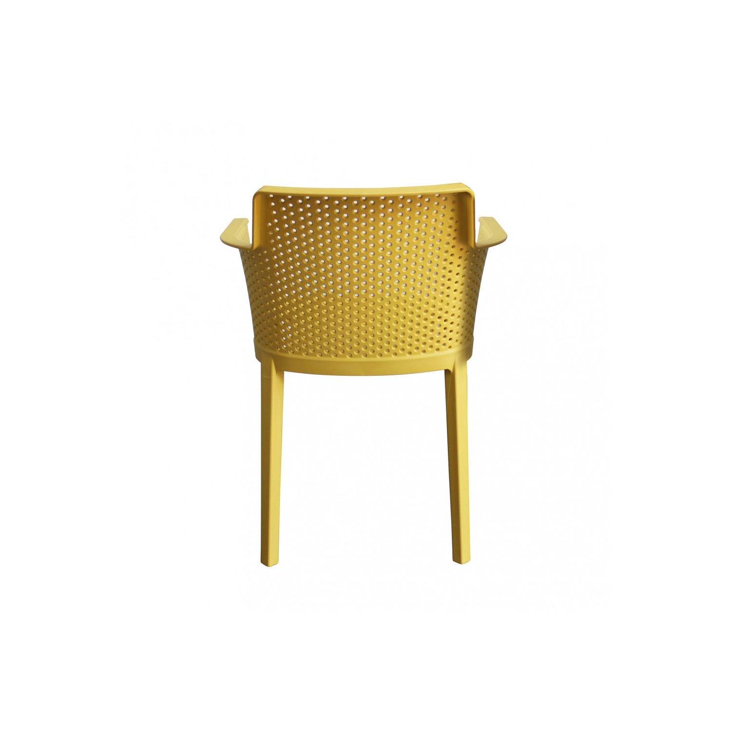 Yellow Plastic Outdoor Garden Armchair-PP Chair