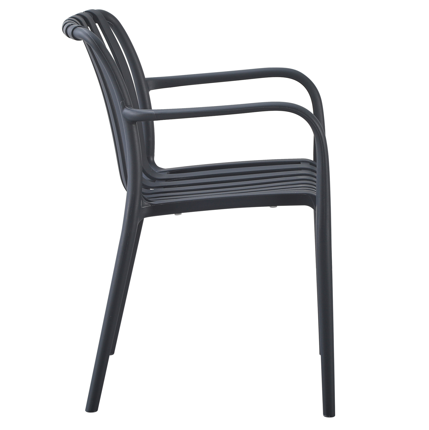Plastic Garden ArmChair Dark Gray-PP Chair