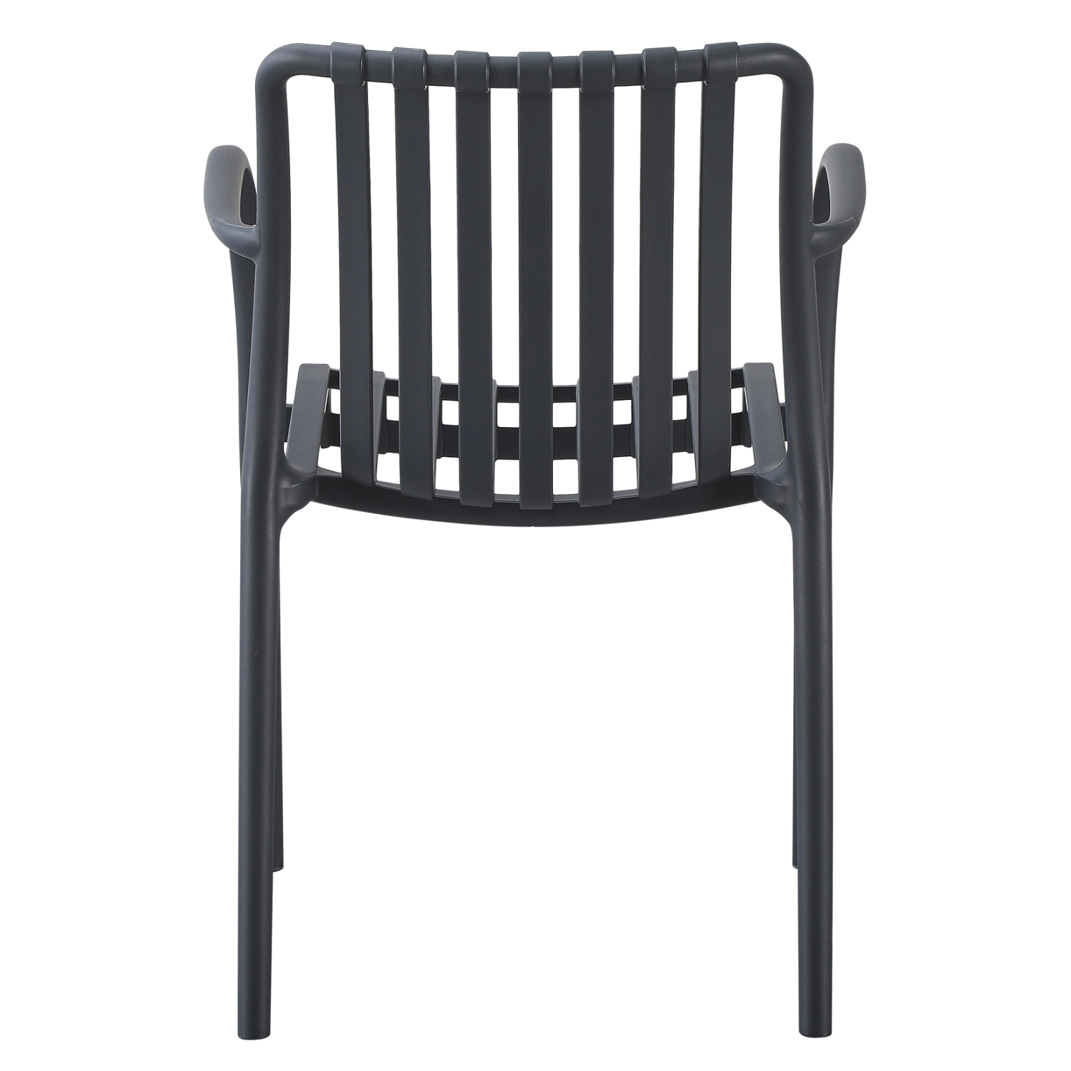Plastic Garden ArmChair Dark Gray-PP Chair