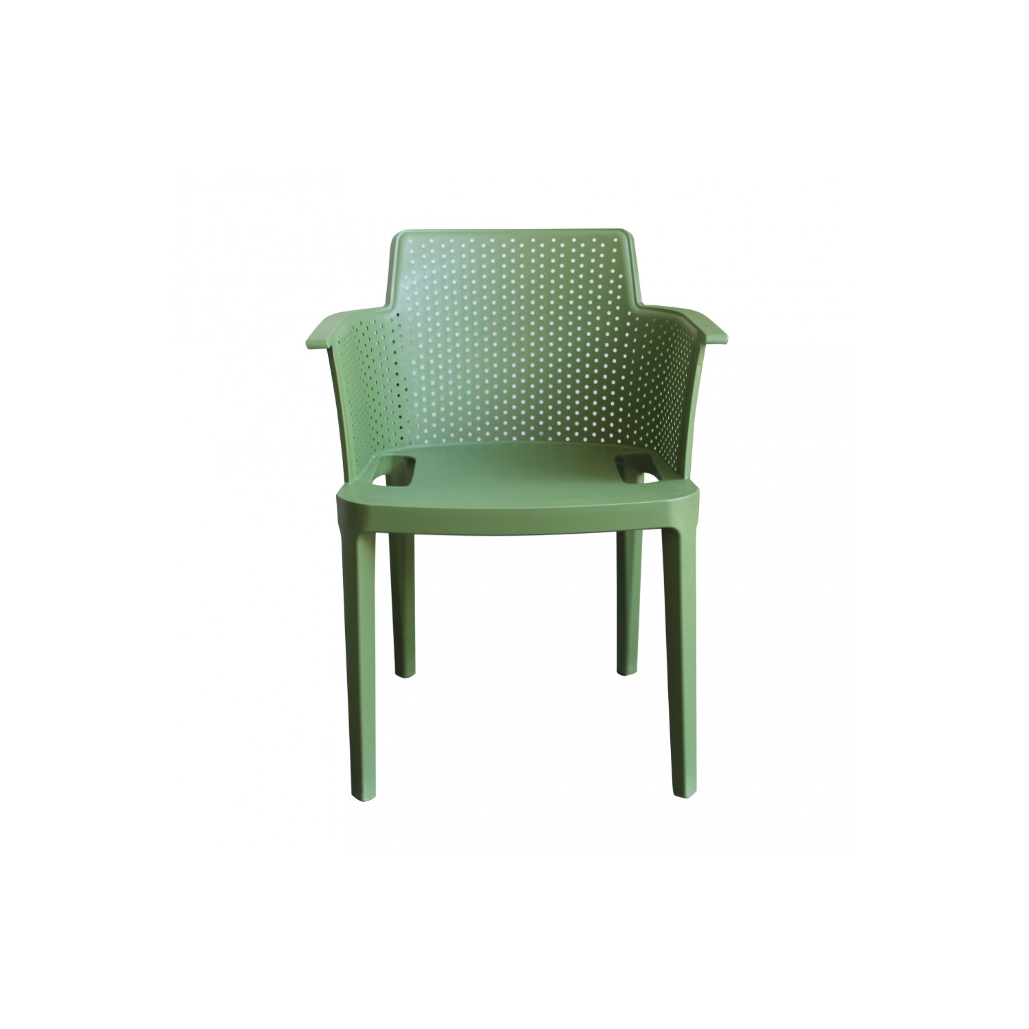 Green Plastic Outdoor Garden Armchair-PP Chair