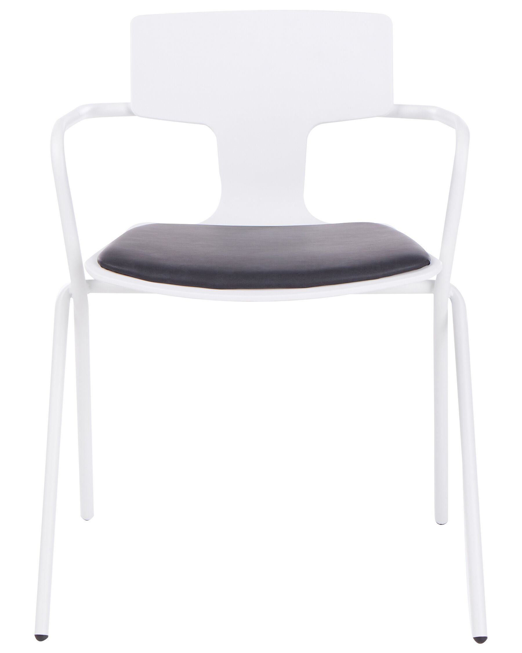 White Polypropylene Armchair With Cushion-PP Chair
