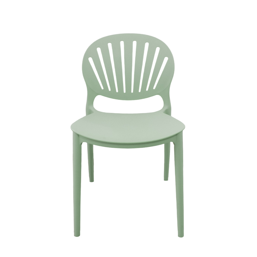 Light Green Stackable Plastic Chair – Space-Saving & Versatile Seating