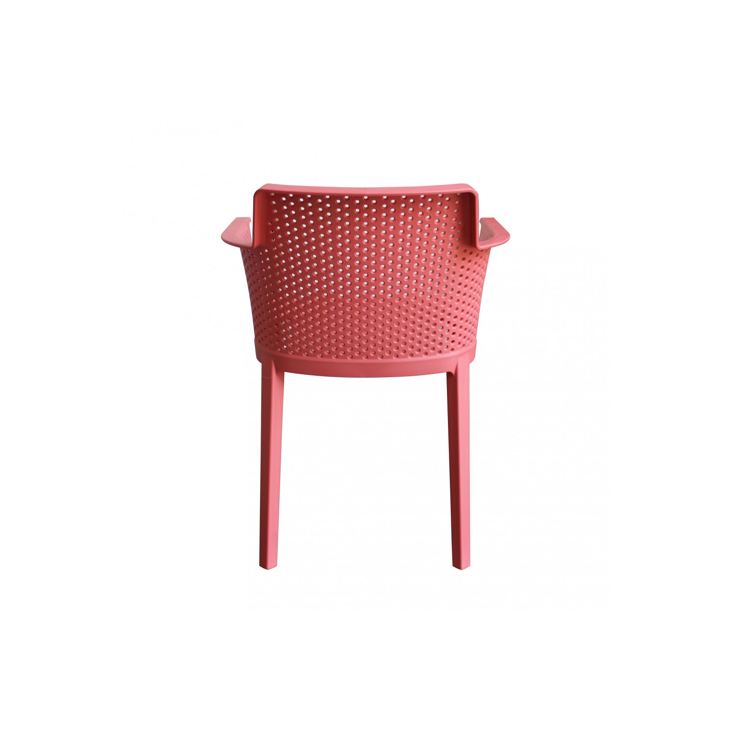 Red Plastic Outdoor Garden Armchair-PP Chair