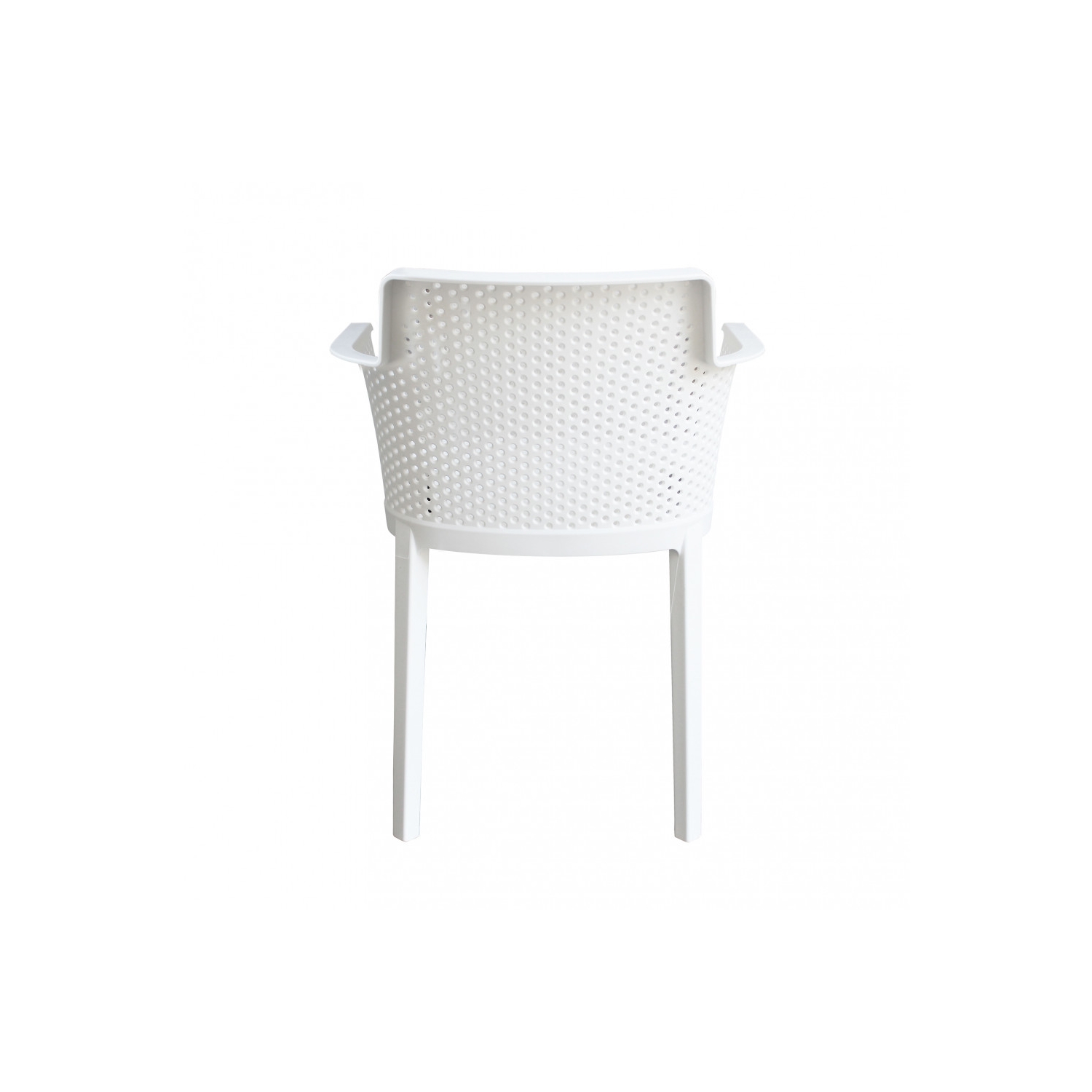 White Plastic Outdoor Garden Armchair-PP Chair