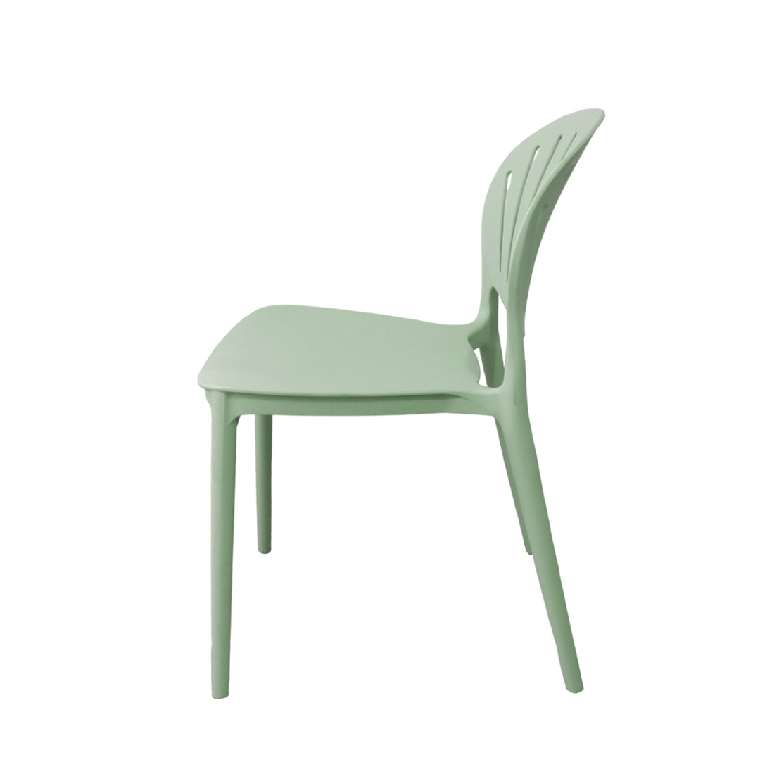 Light Green Stackable Plastic Chair – Space-Saving & Versatile Seating