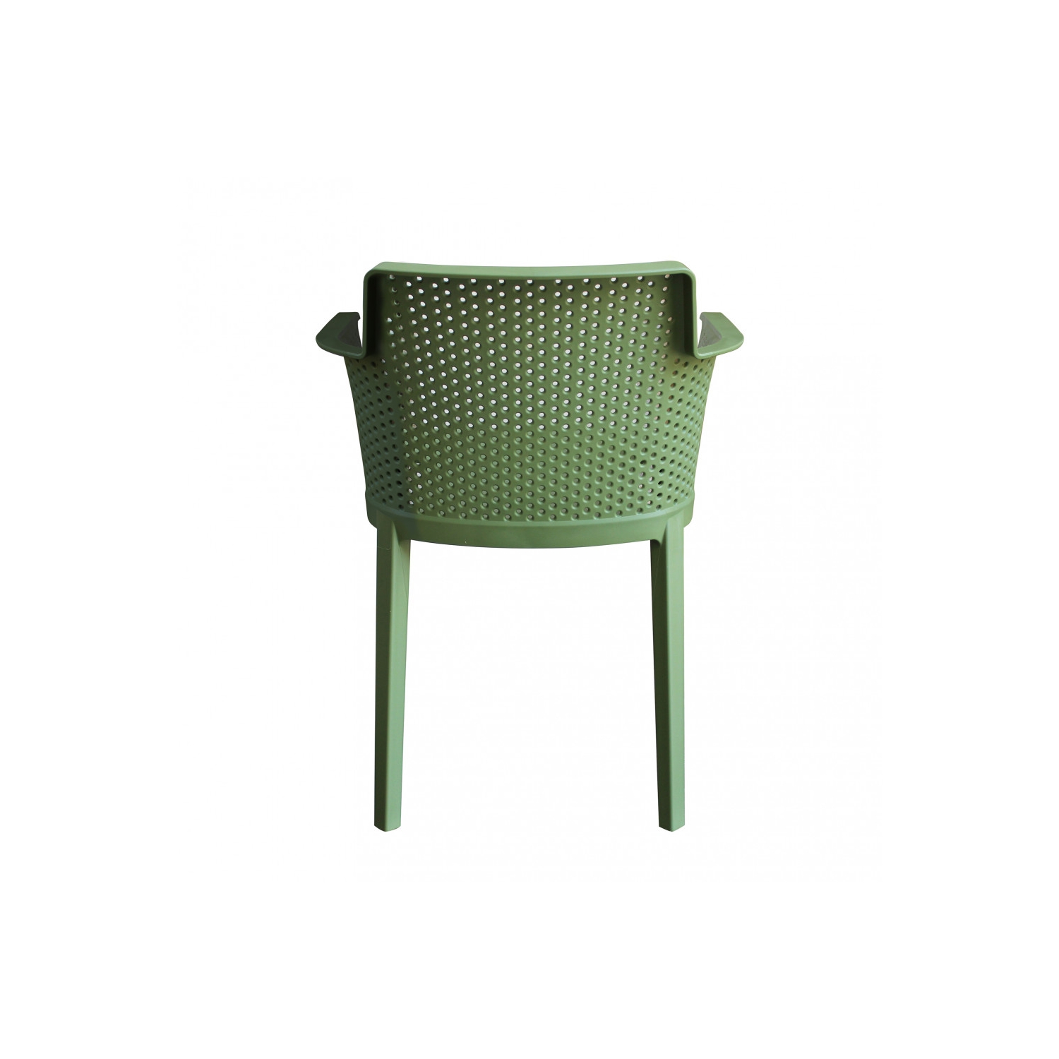 Green Plastic Outdoor Garden Armchair-PP Chair