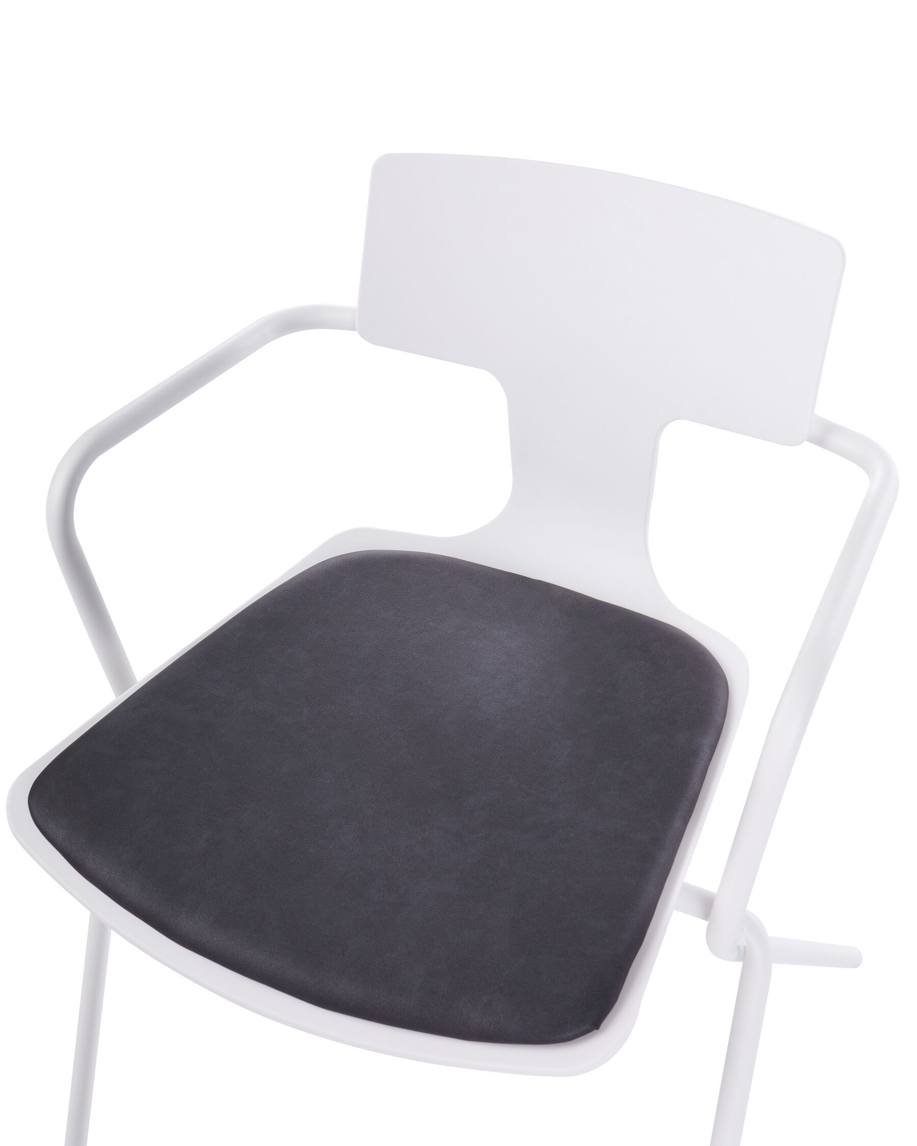 White Polypropylene Armchair With Cushion-PP Chair