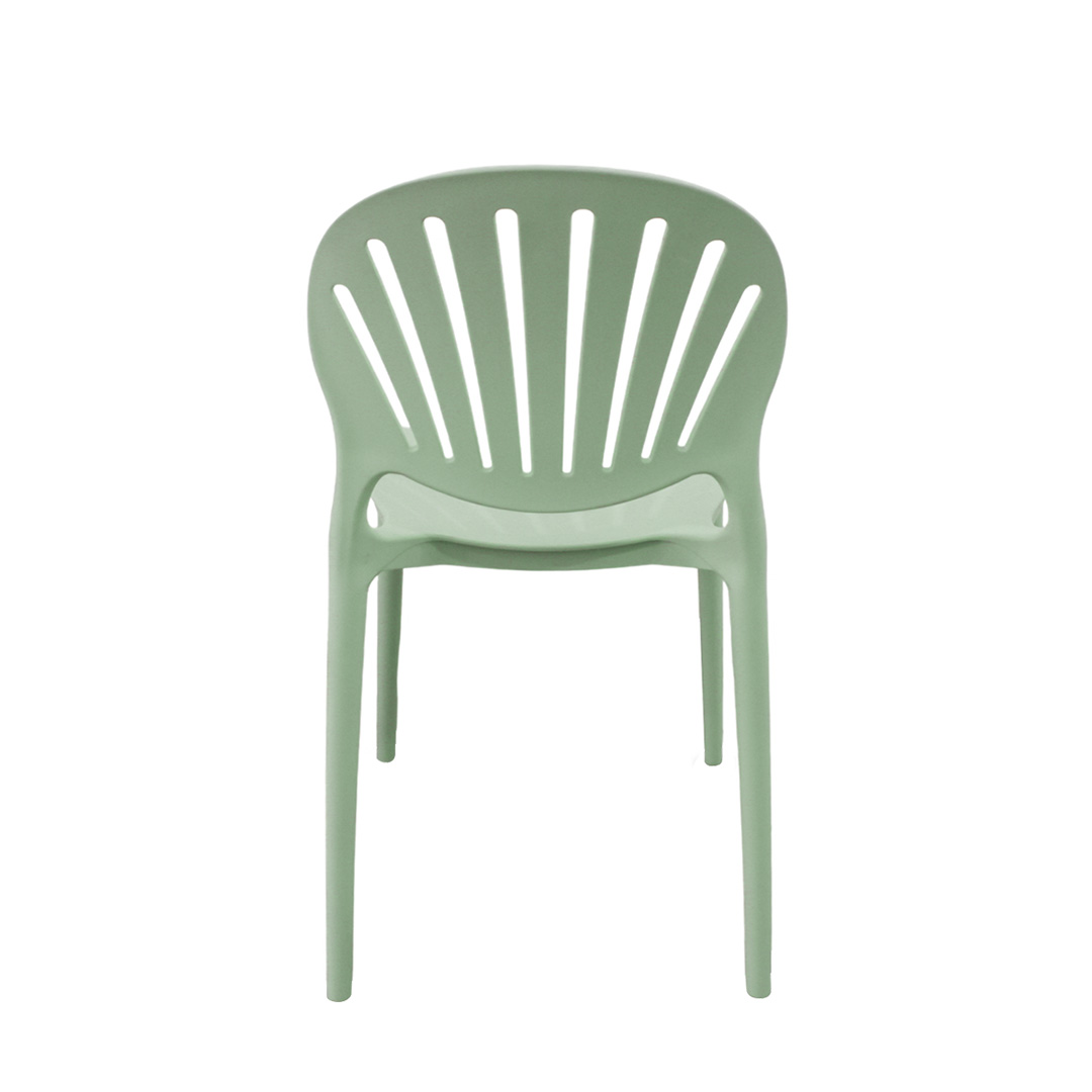 Light Green Stackable Plastic Chair – Space-Saving & Versatile Seating