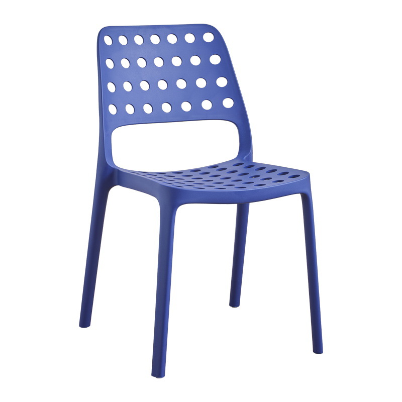 Modern PP Plastic Chair – Stackable Perforated Dining & Outdoor Chair