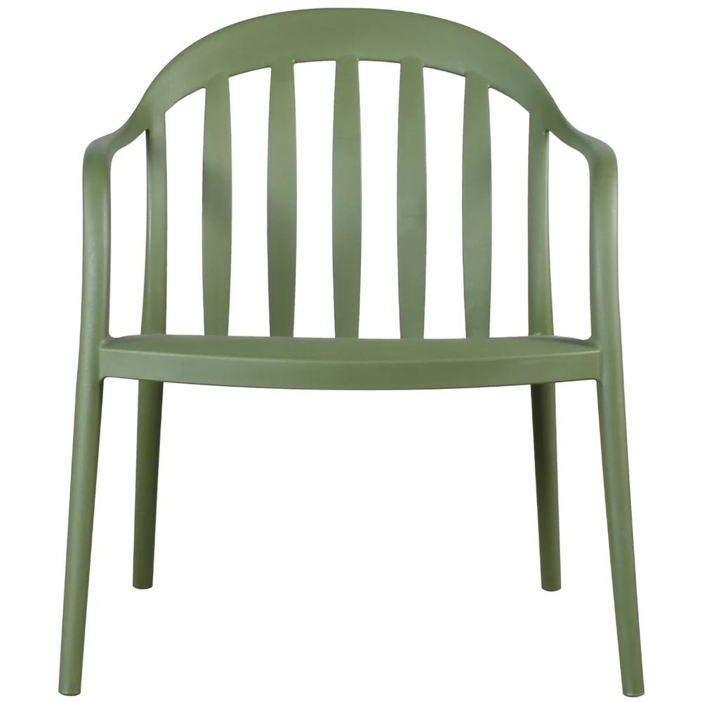 GFPP Monobloc Stackable Plastic Armchair, One-Piece Glass Fiber Reinforced Polypropylene Chair for Commercial Patio & Restaurant