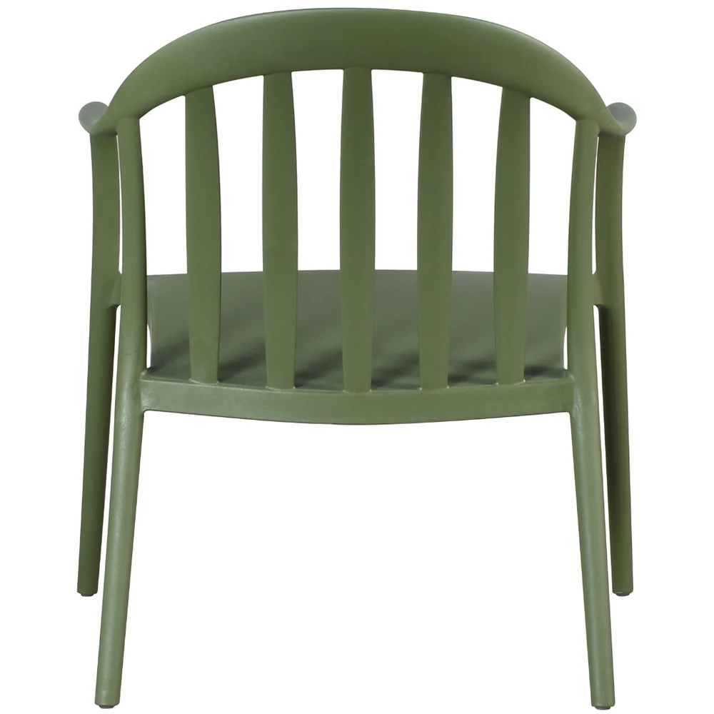 GFPP Monobloc Stackable Plastic Armchair, One-Piece Glass Fiber Reinforced Polypropylene Chair for Commercial Patio & Restaurant