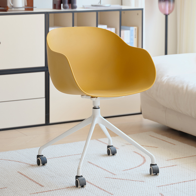Mustard Polypropylene Office Desk Chair-PP Chair