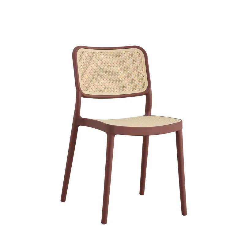 Red-Beige Hollow Out Polypropylene Chair-PP Chair