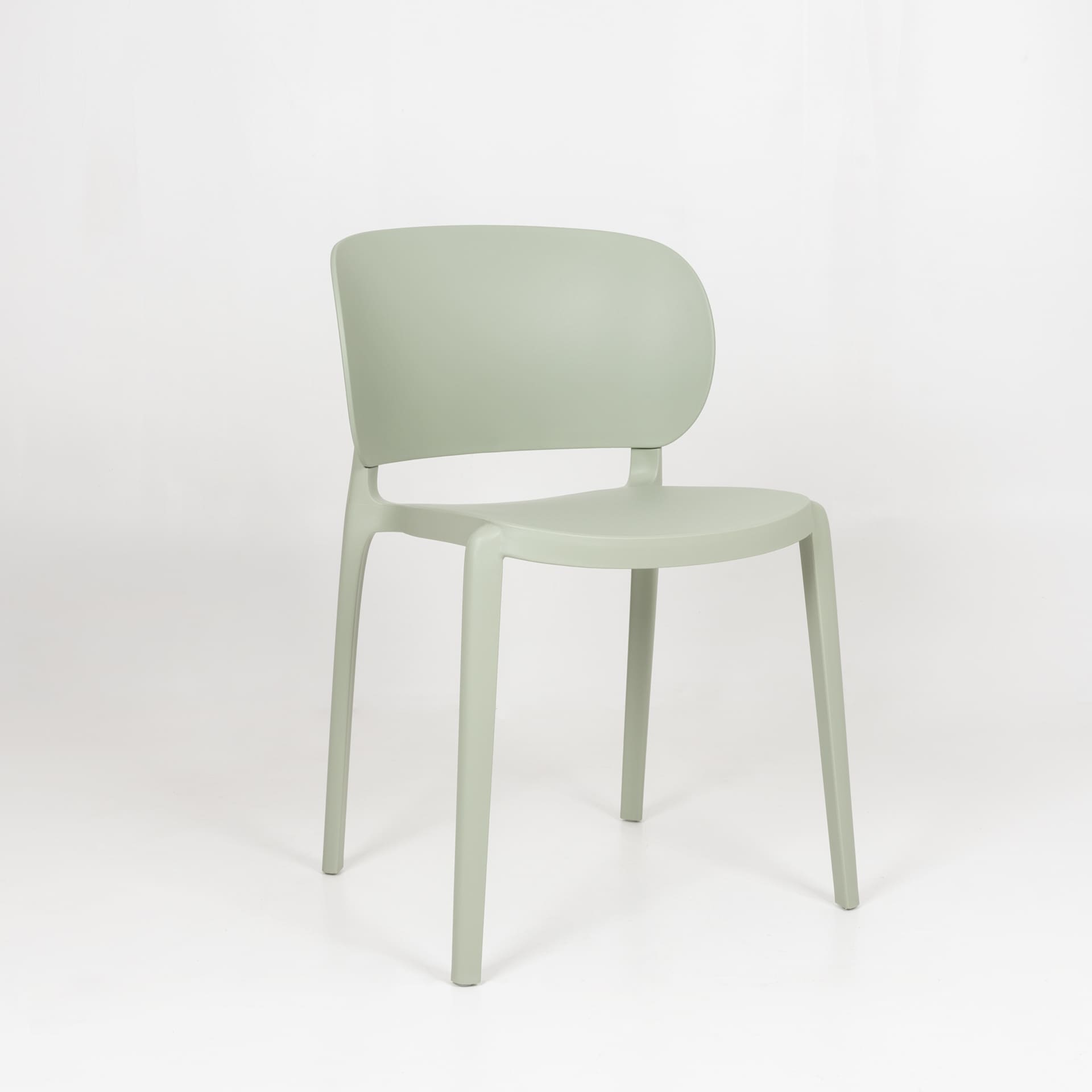 Plastic Kitchen Chair In Light Green