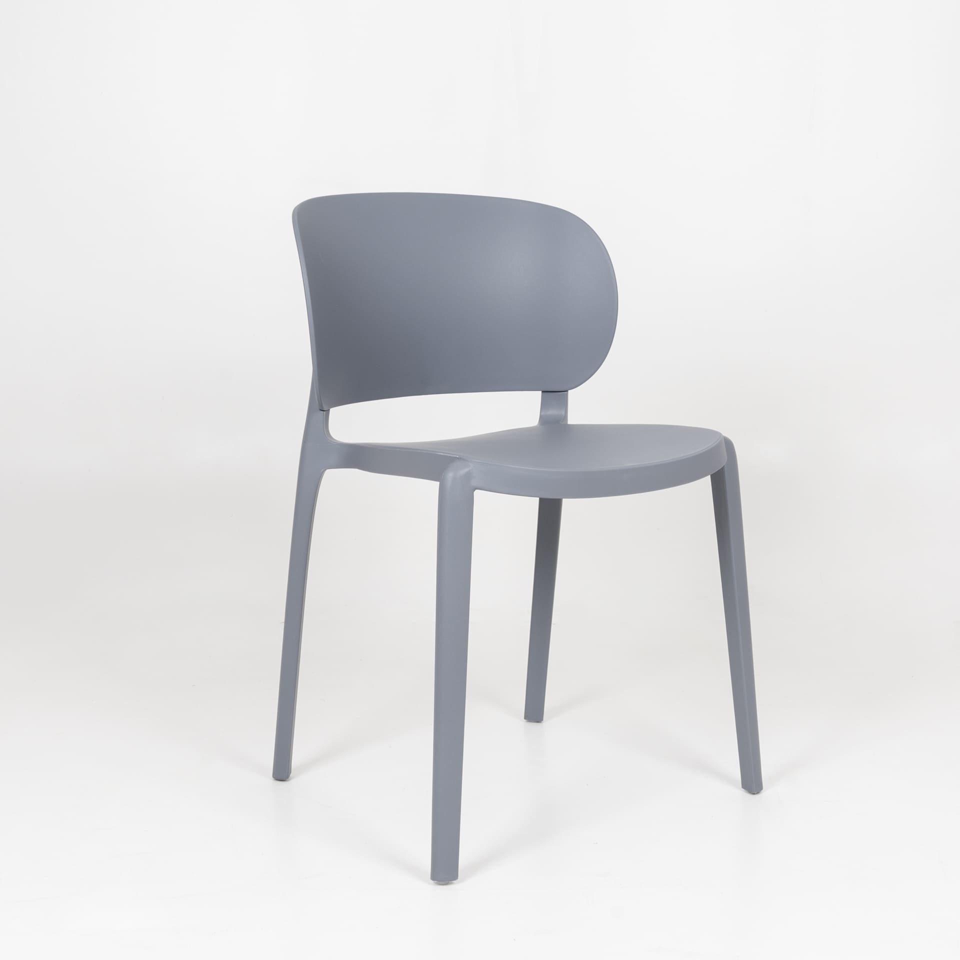 Plastic Kitchen Chair In Grey