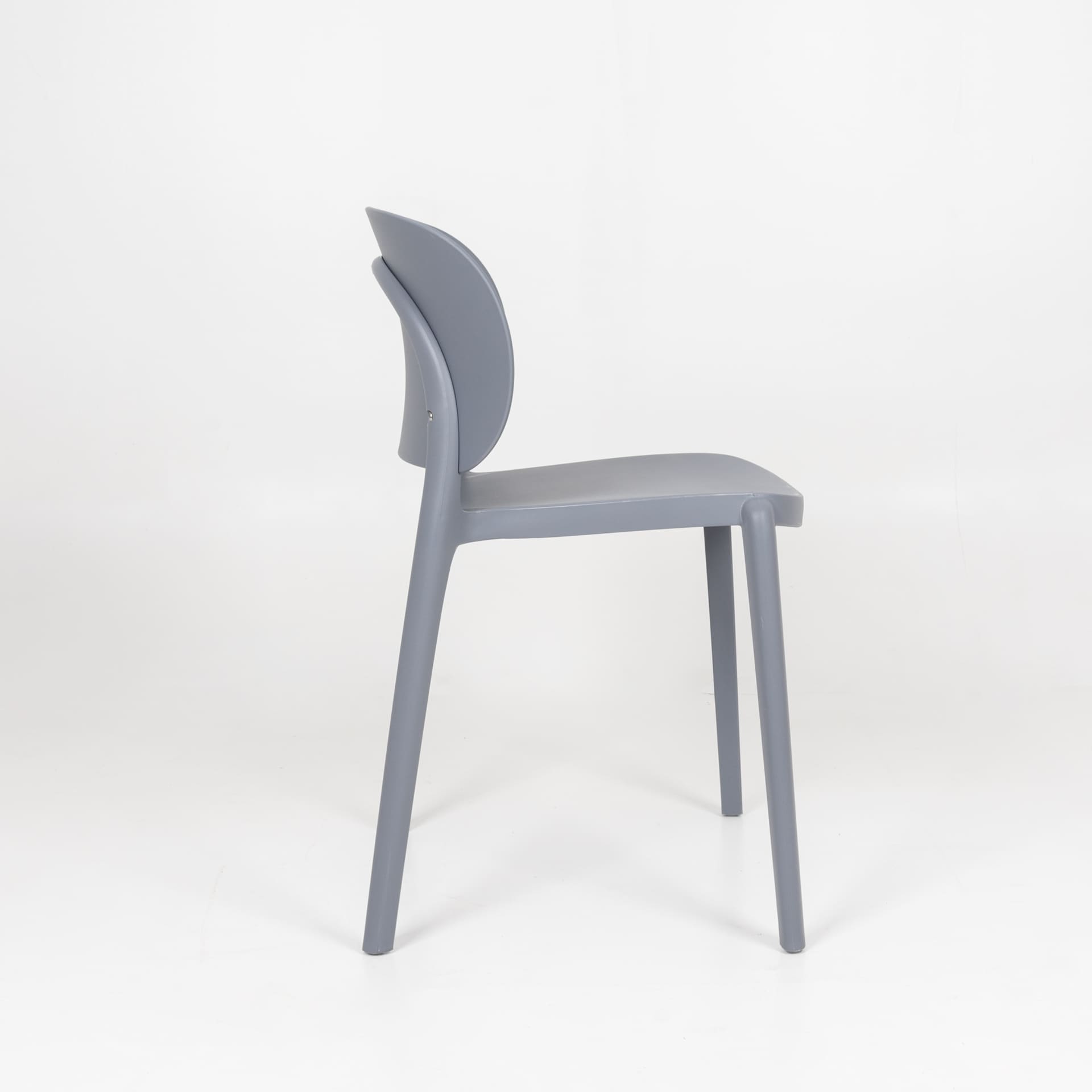 Plastic Kitchen Chair In Grey