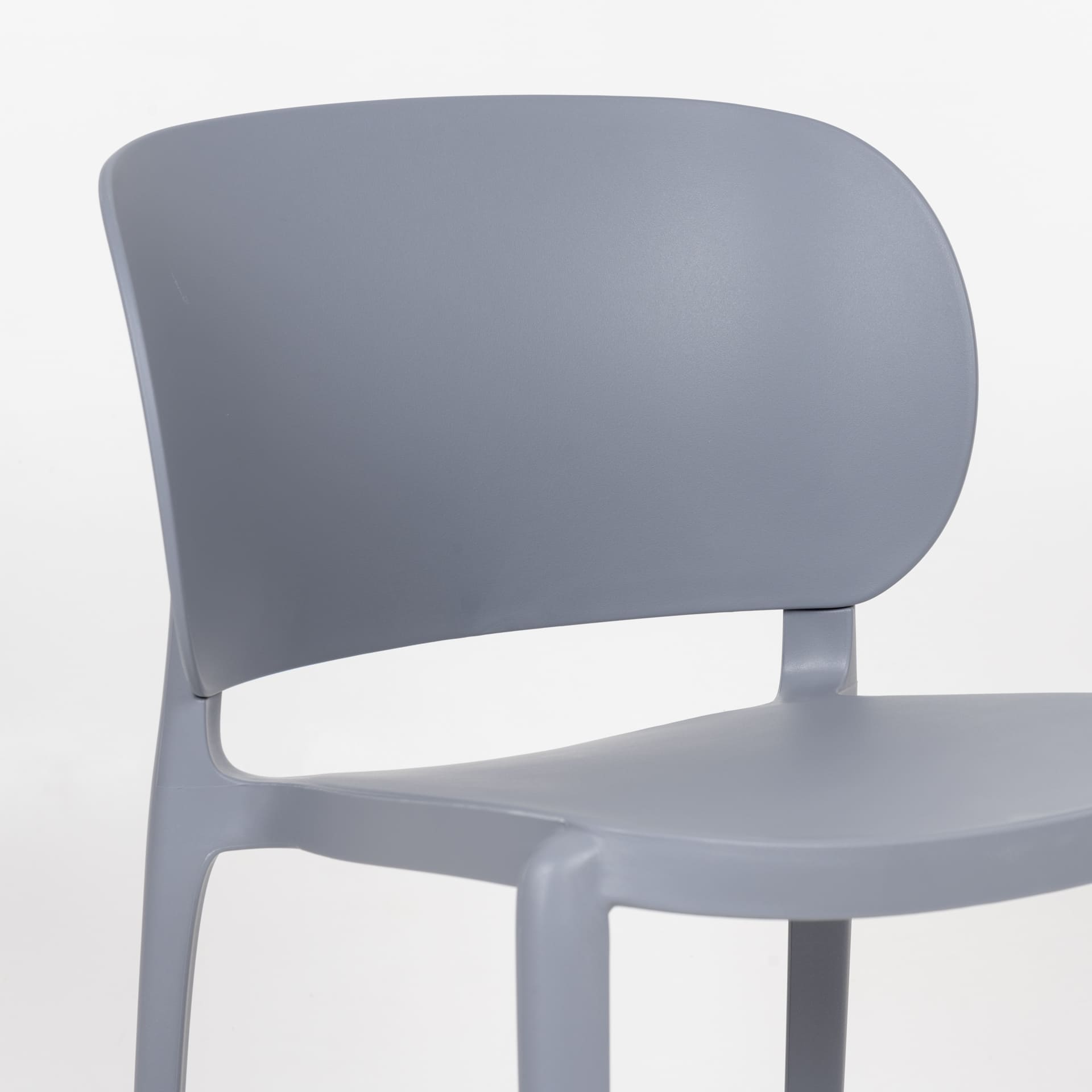 Plastic Kitchen Chair In Grey
