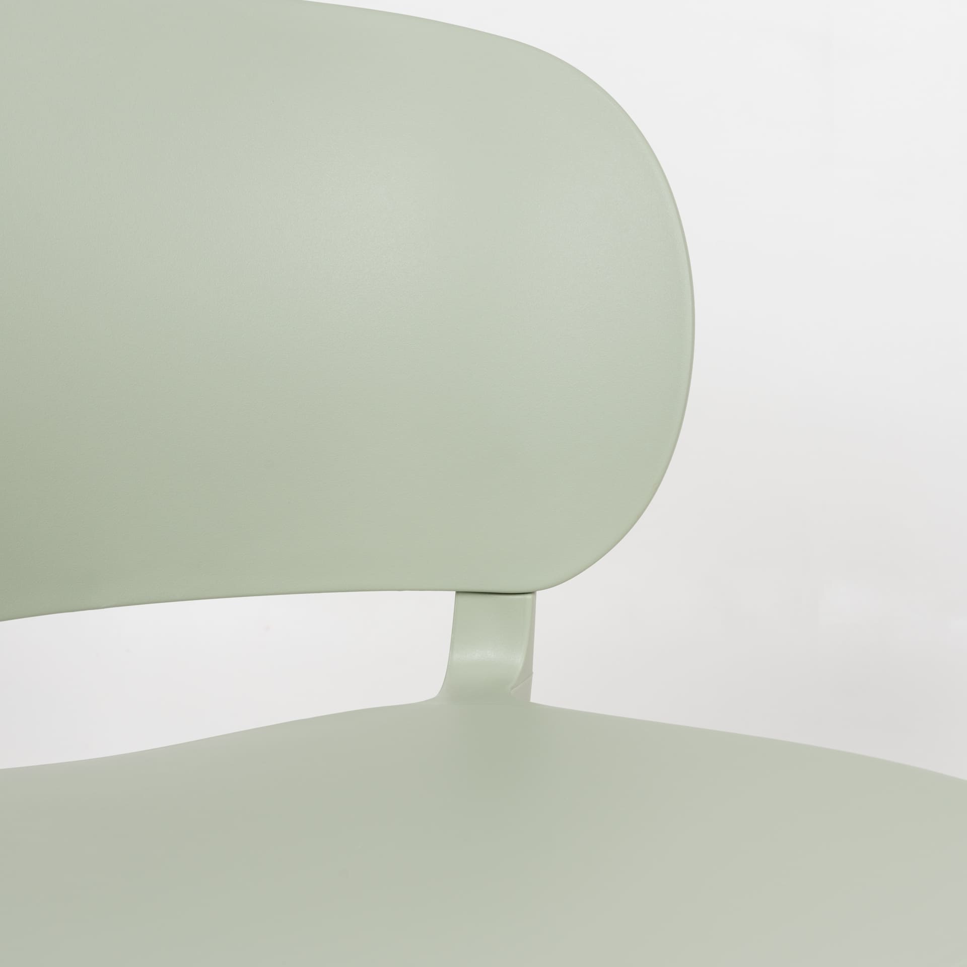 Plastic Kitchen Chair In Light Green