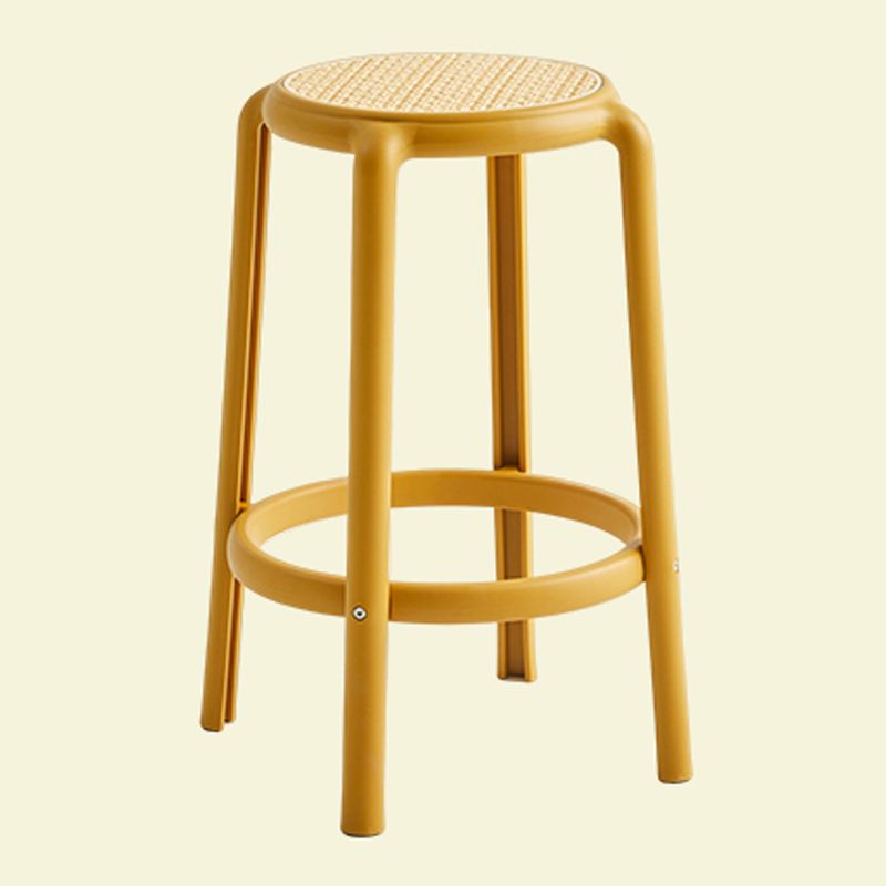 Hollow Out Seat Bar Chair In Mustard Frame-PP Chair
