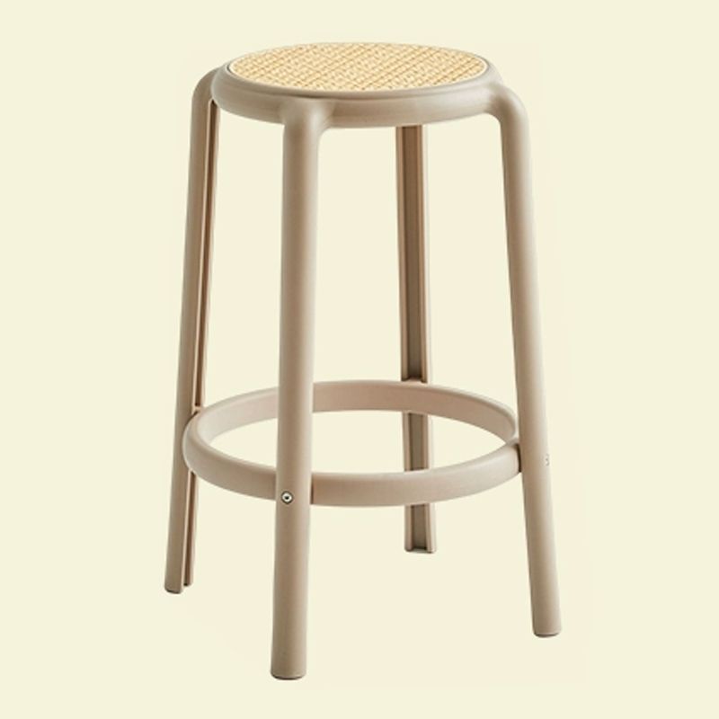 Hollow Out Seat Bar Chair In Taupe Frame-PP Chair