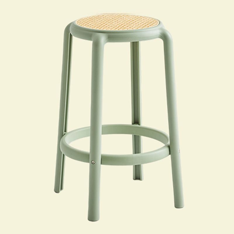 Hollow Out Seat Bar Chair In Green Frame-PP Chair