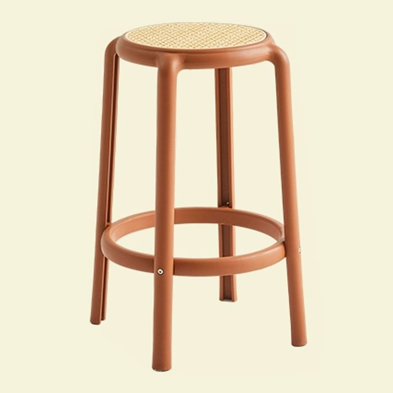 Hollow Out Seat Bar Chair In Brown Frame-PP Chair