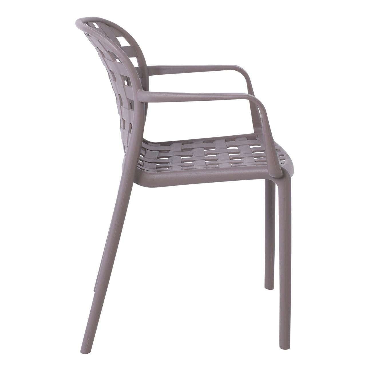 Grey Polypropylene Armchair-PP Chair